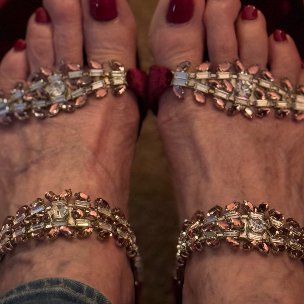 Giuseppe Zanotti Burgundy Velvet Heels with Crystal Accents